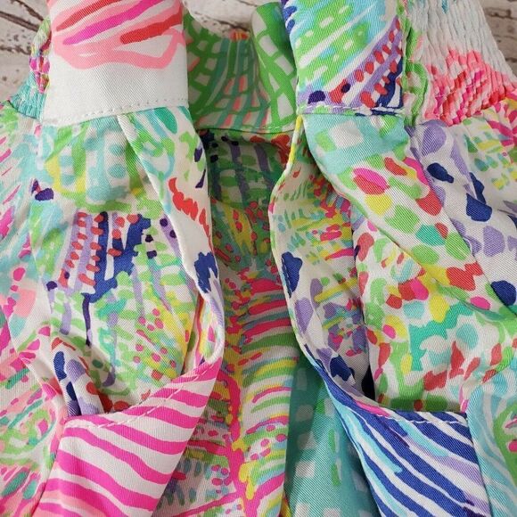 Lilly Pulitzer Dahlia Shorts Size XS Multicolor Scalloped Hem Pants Modal Tencel - Picture 5 of 12